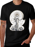 Moon Goddess Graphic Tee - Celestial Design