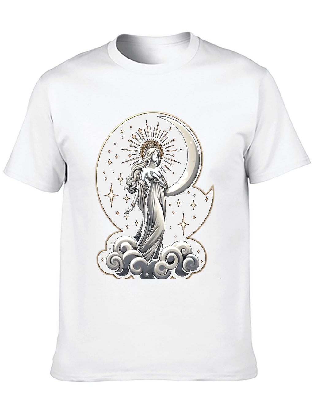 Moon Goddess Graphic Tee - Celestial Design