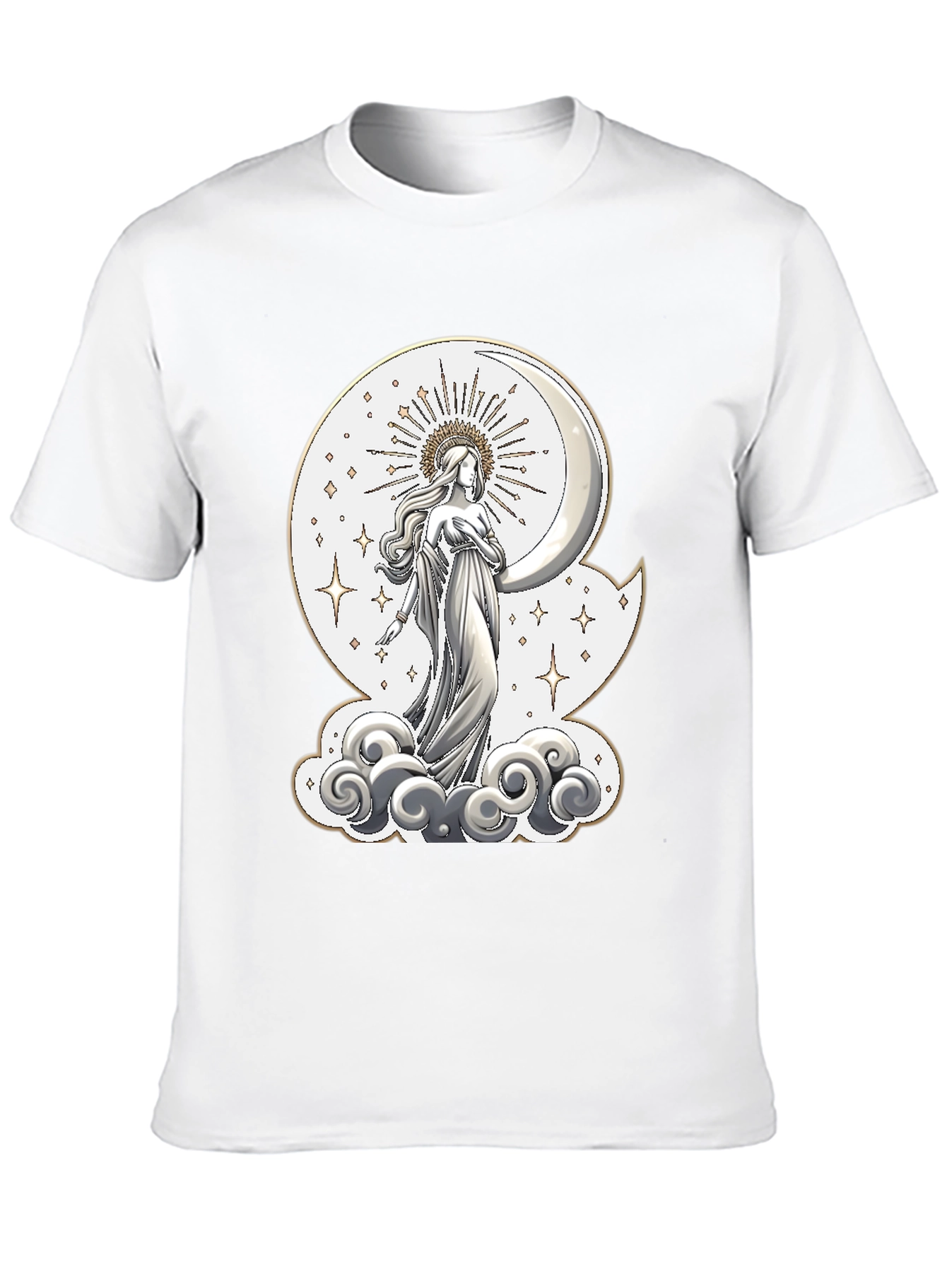 Moon Goddess Graphic Tee - Celestial Design