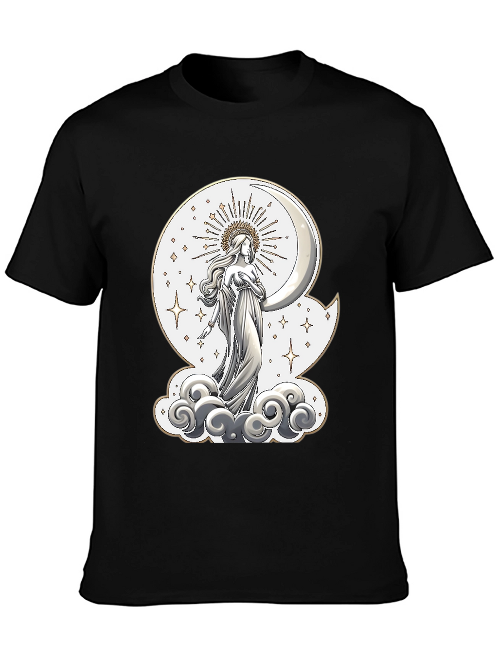 Moon Goddess Graphic Tee - Celestial Design