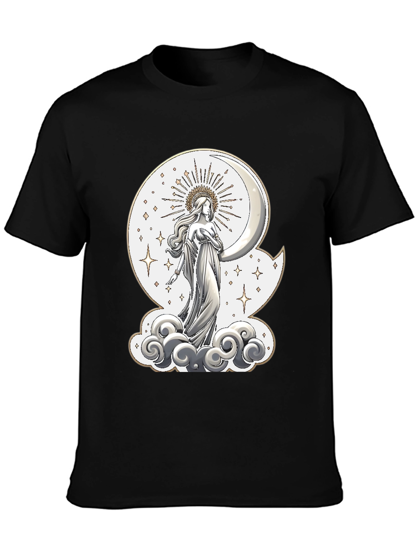 Moon Goddess Graphic Tee - Celestial Design