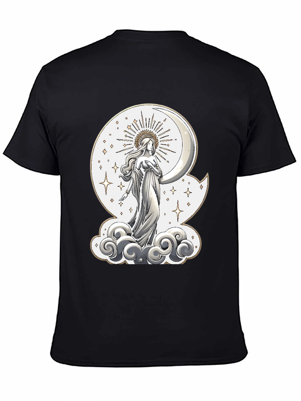 Moon Goddess Graphic Tee - Celestial Design