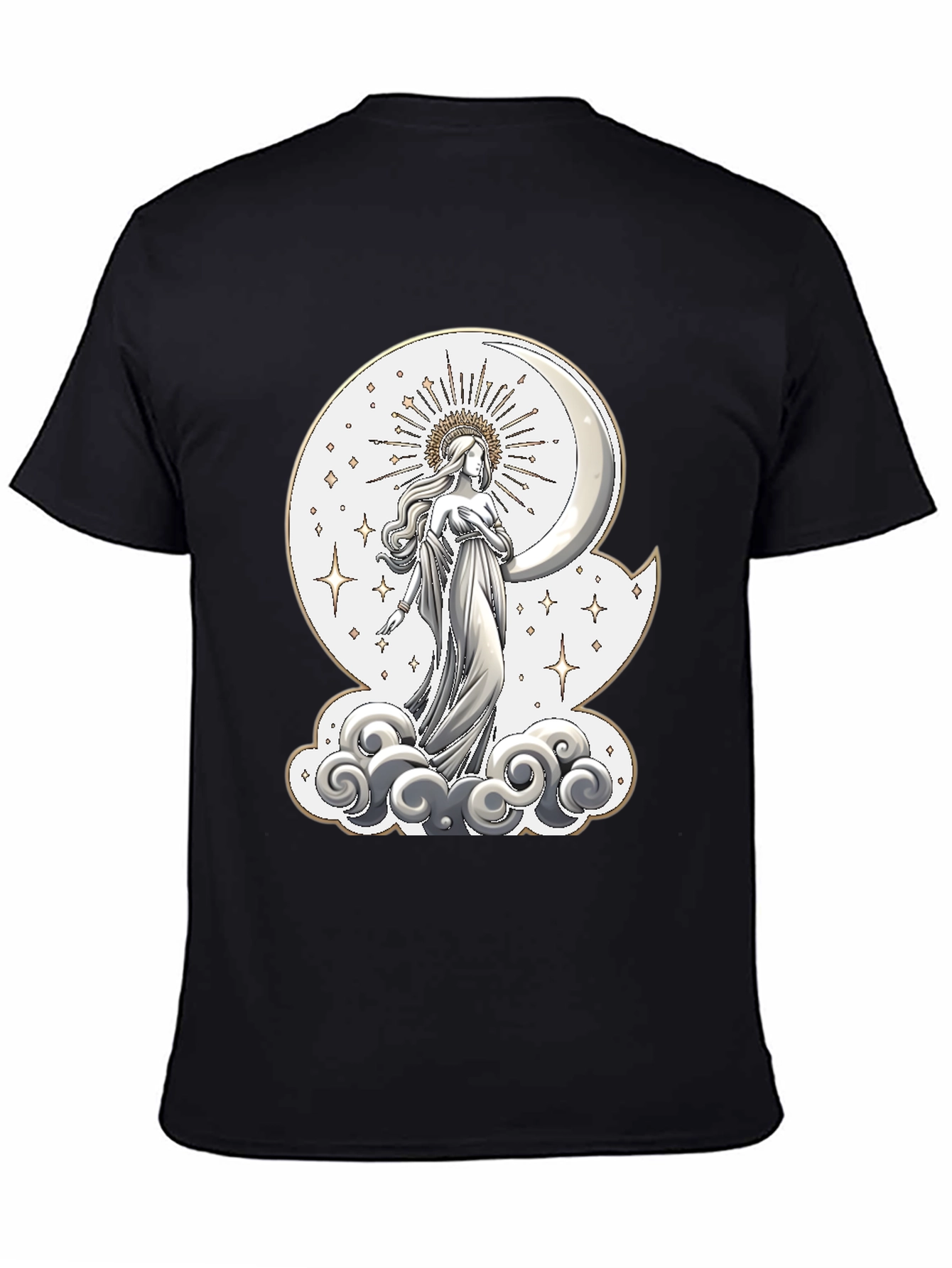Moon Goddess Graphic Tee - Celestial Design