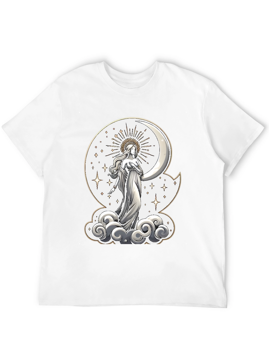 Moon Goddess Graphic Tee - Celestial Design