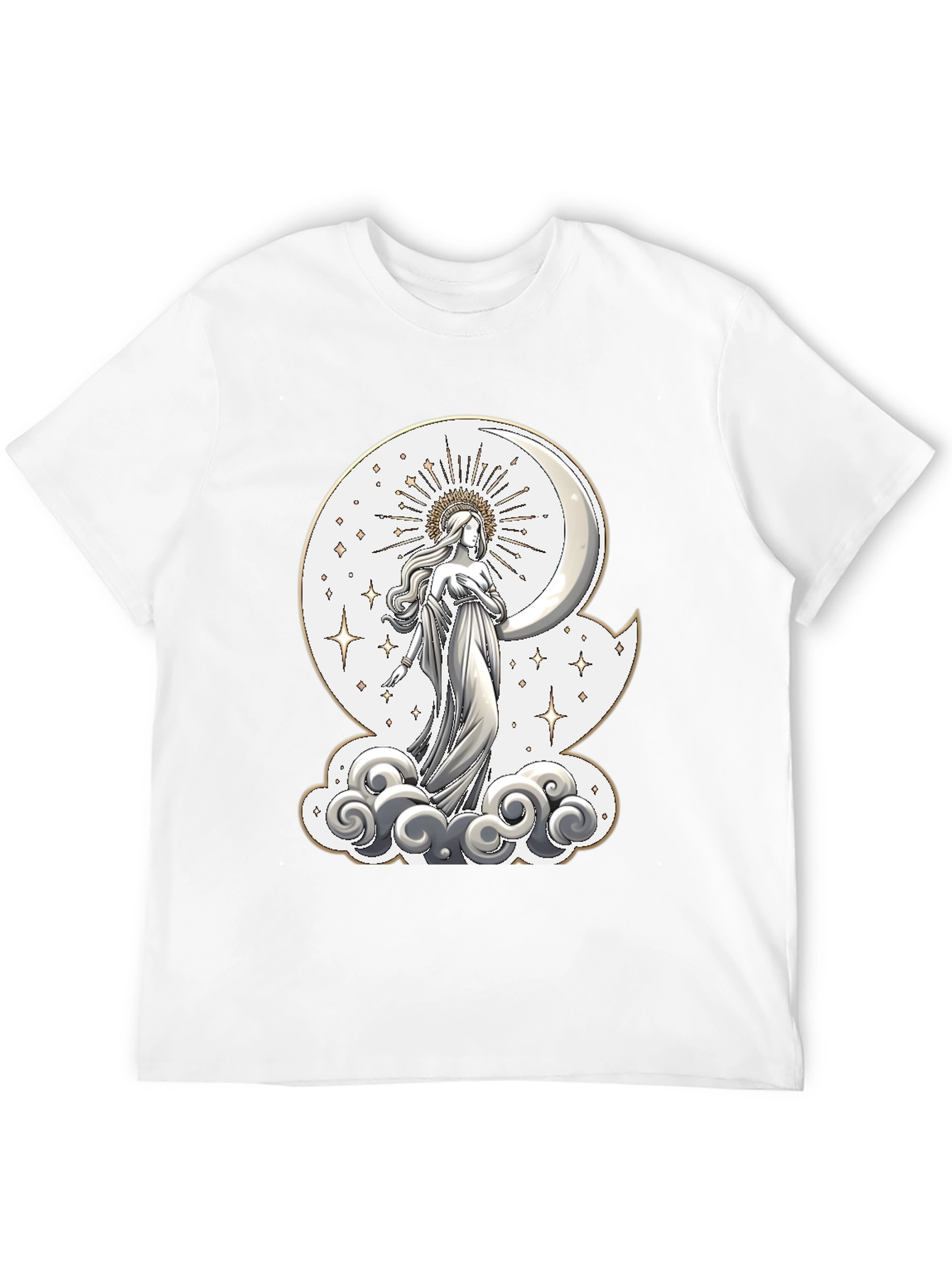 Moon Goddess Graphic Tee - Celestial Design