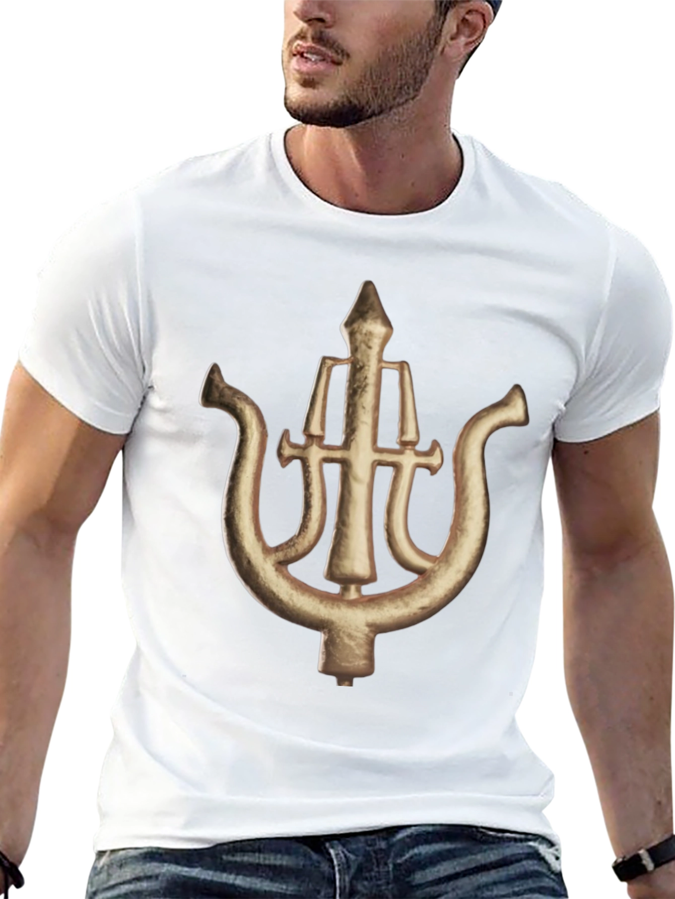 Unique Symbol Graphic Black T-Shirt