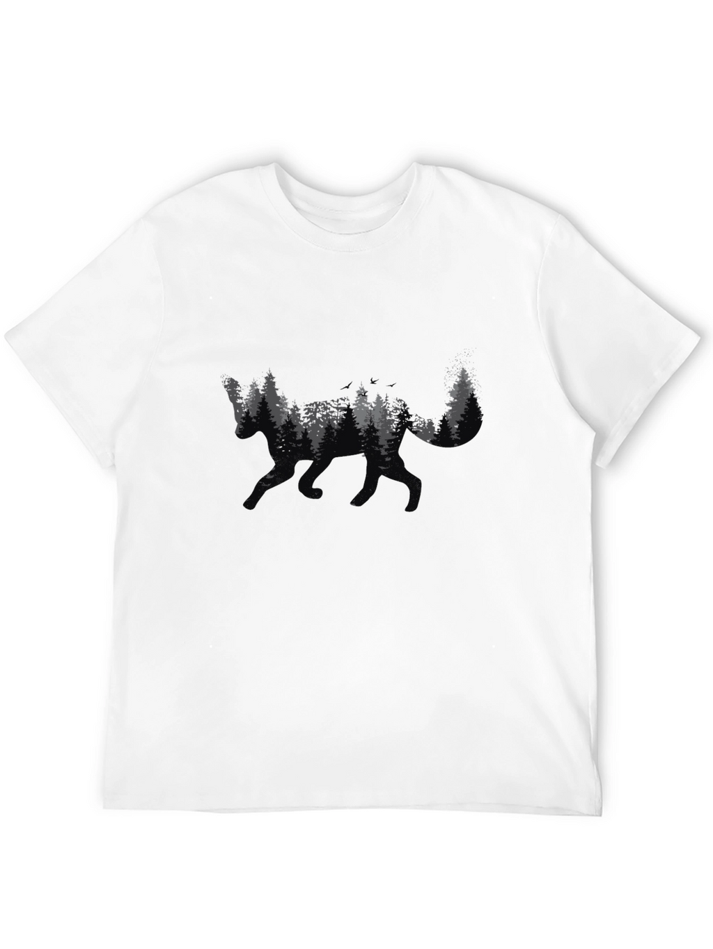 Nature Fox Graphic T-Shirt - Black Unisex Tee