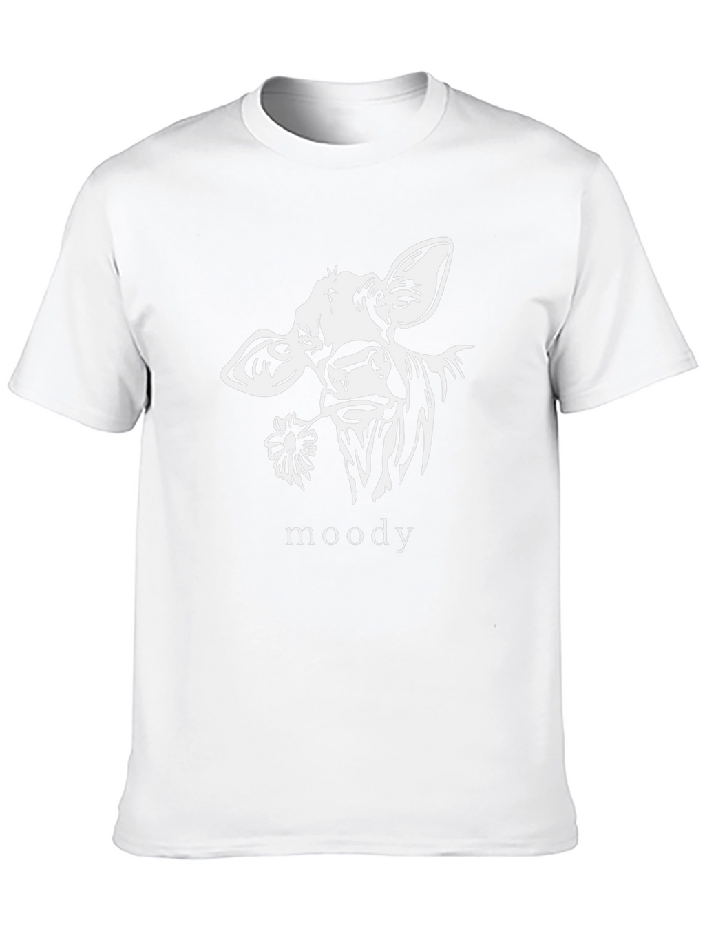 Moody Cow Graphic T-Shirt - Black