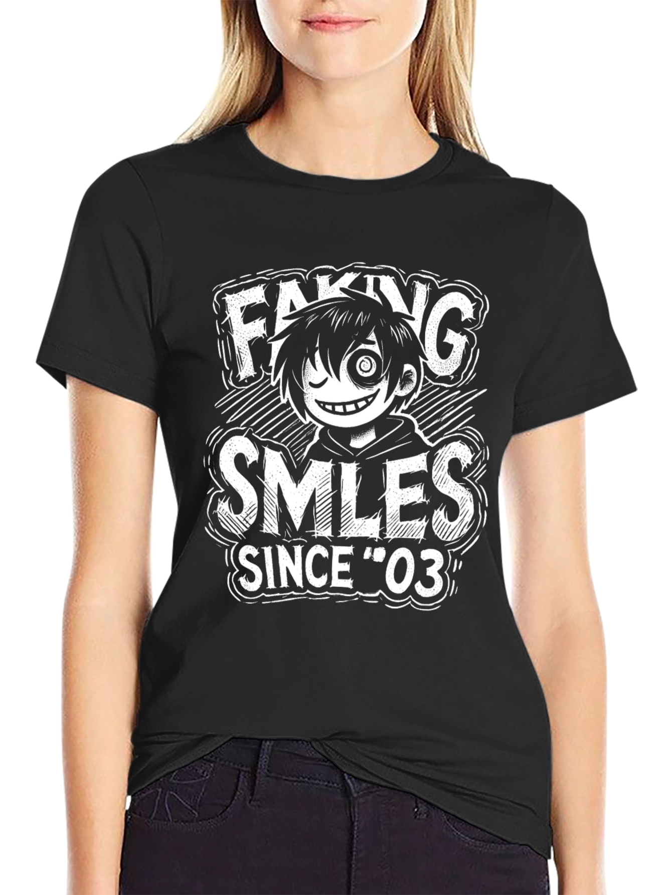 Faking Smiles Since 03 Graphic Tee