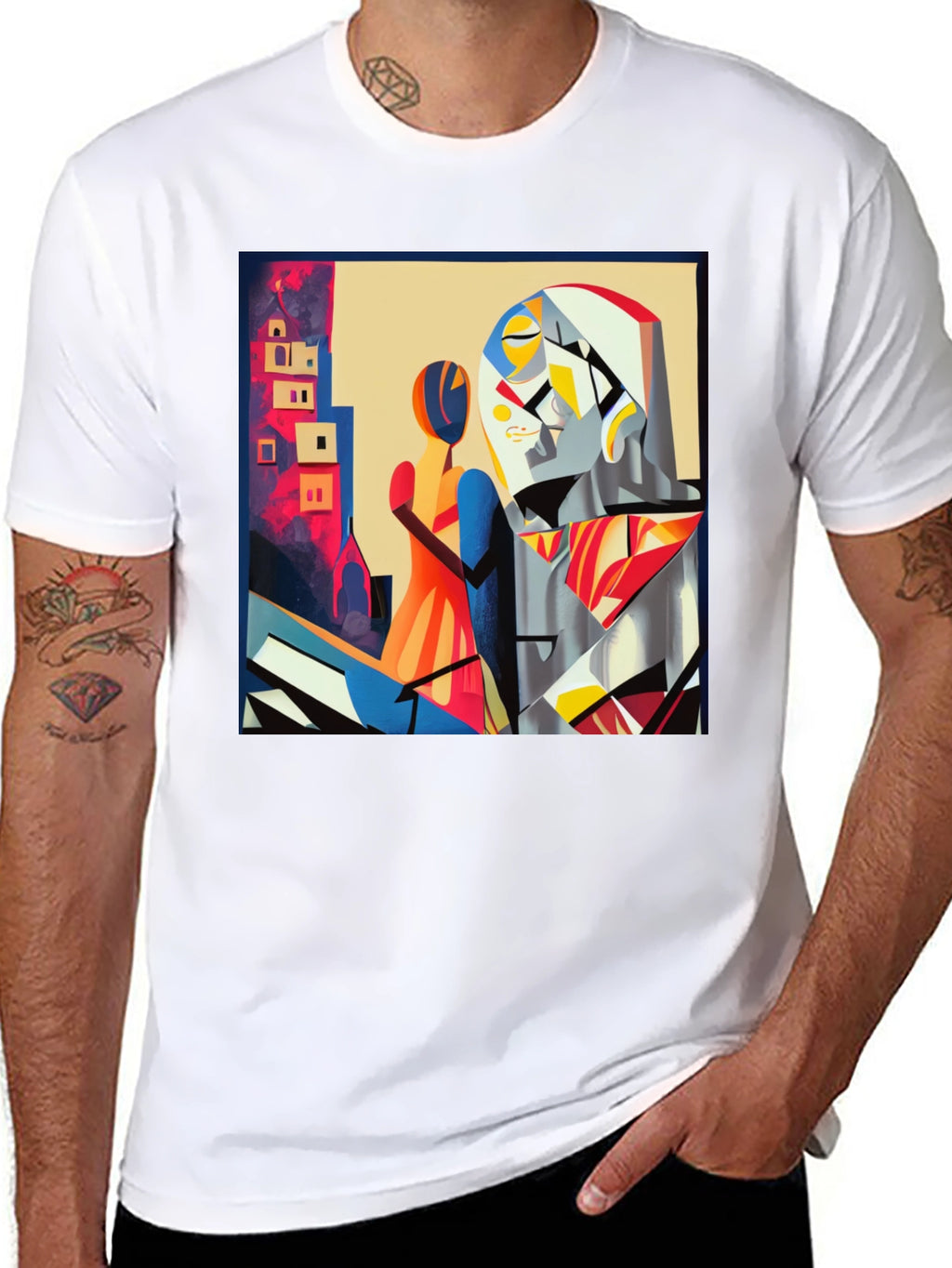 Abstract Art Graphic Tee - Modern Black T-Shirt