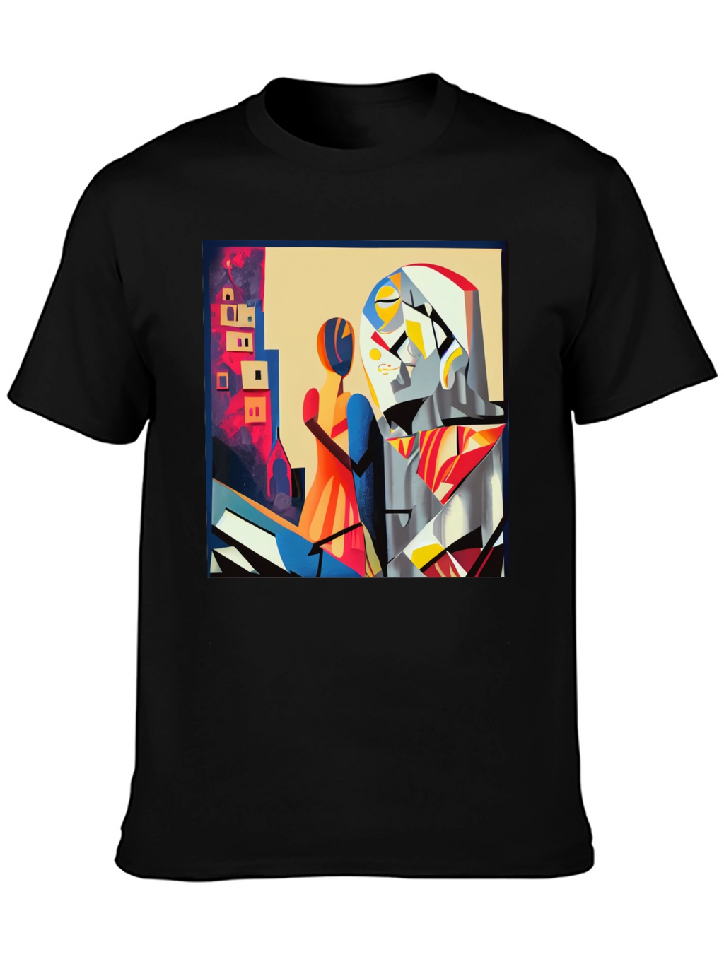 Abstract Art Graphic Tee - Modern Black T-Shirt