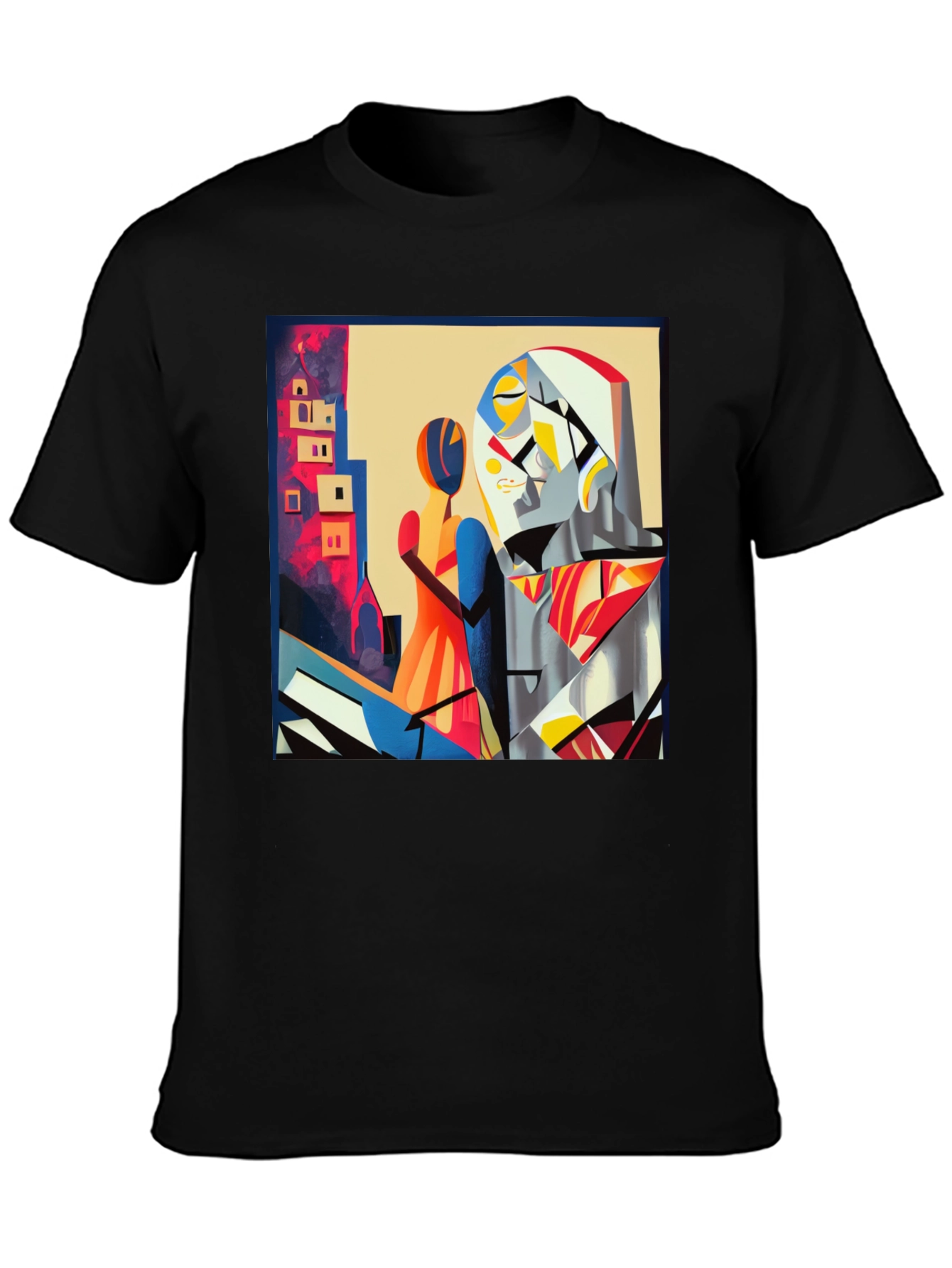 Abstract Art Graphic Tee - Modern Black T-Shirt