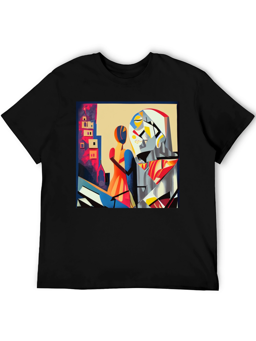Abstract Art Graphic Tee - Modern Black T-Shirt