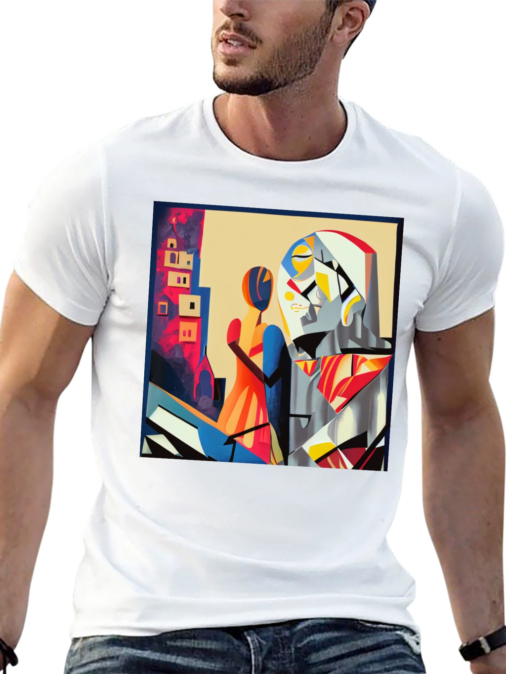 Abstract Art Graphic Tee - Modern Black T-Shirt