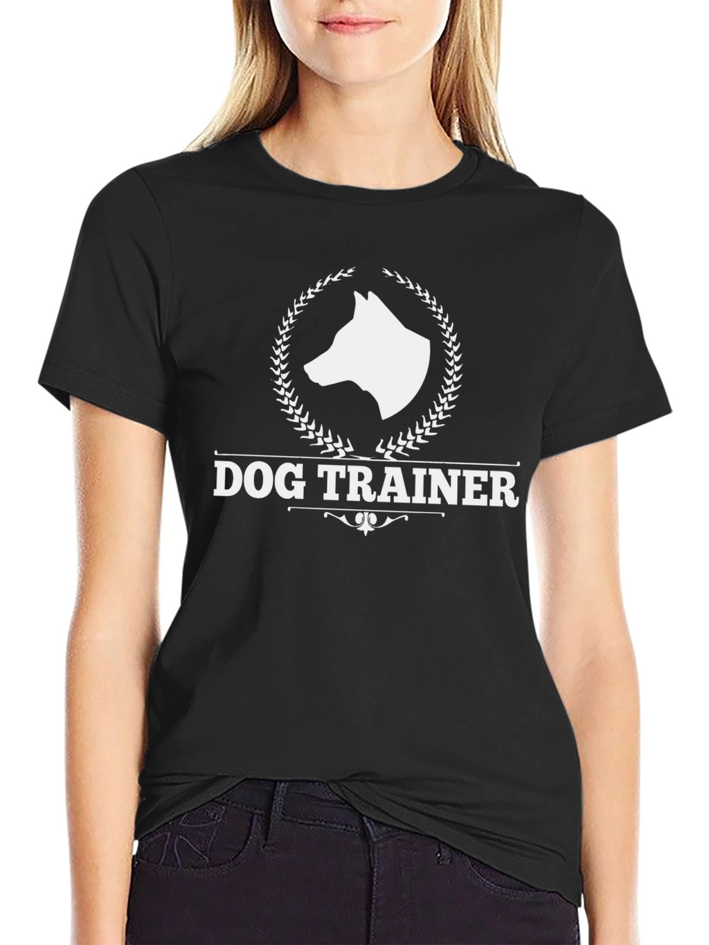 Dog Trainer Graphic Tee - Black Cotton T-Shirt
