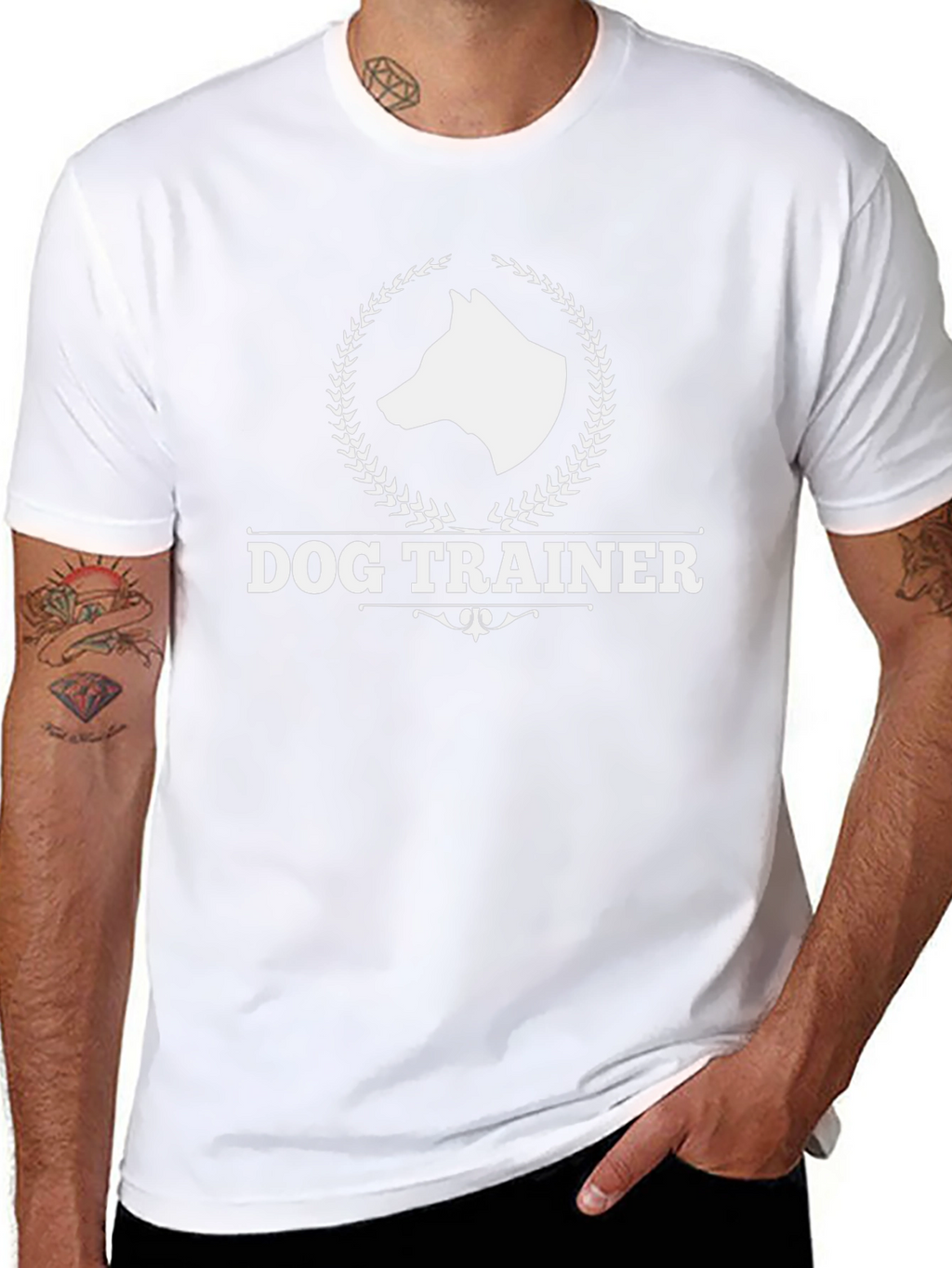Dog Trainer Graphic Tee - Black Cotton T-Shirt