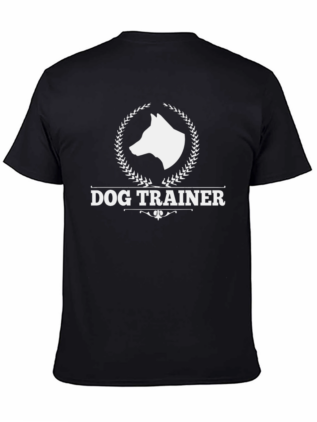 Dog Trainer Graphic Tee - Black Cotton T-Shirt