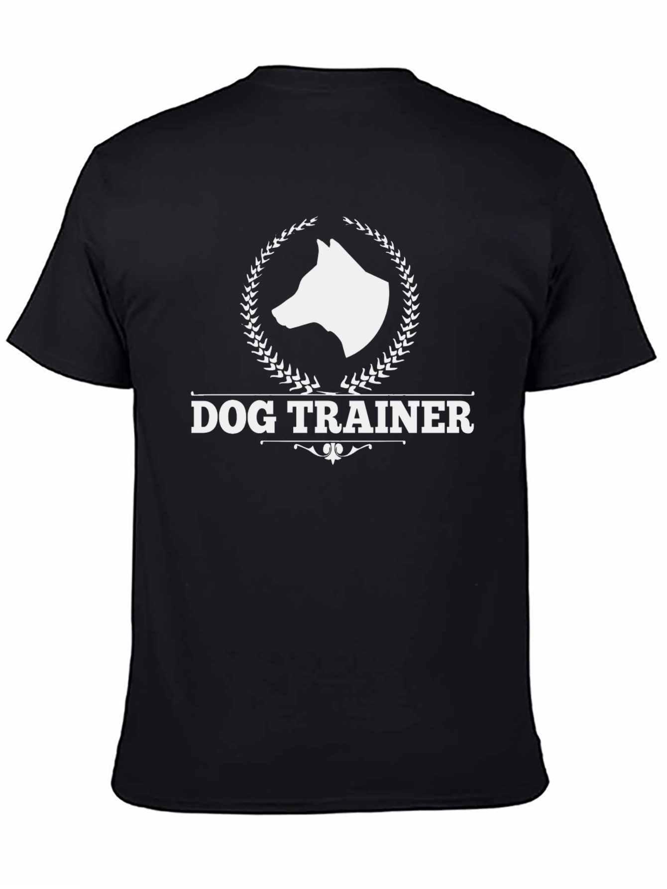 Dog Trainer Graphic Tee - Black Cotton T-Shirt