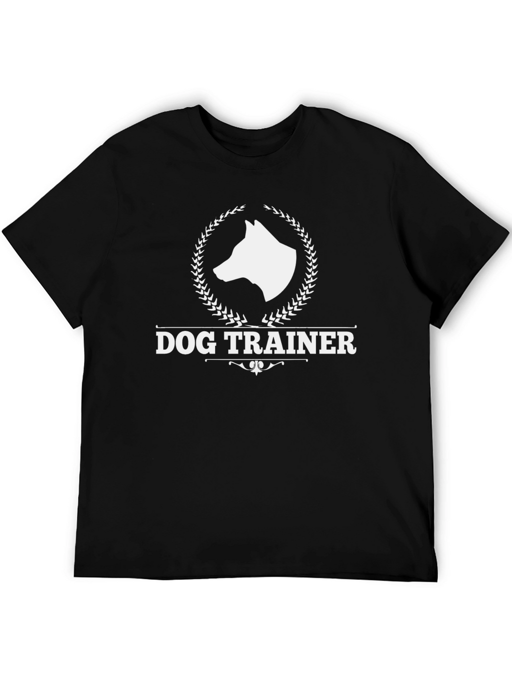 Dog Trainer Graphic Tee - Black Cotton T-Shirt