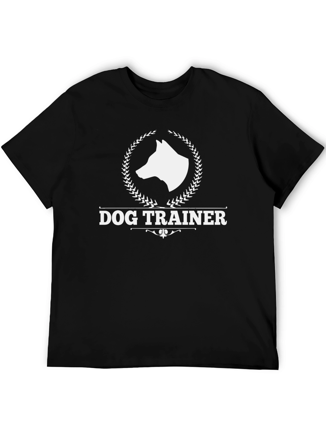 Dog Trainer Graphic Tee - Black Cotton T-Shirt