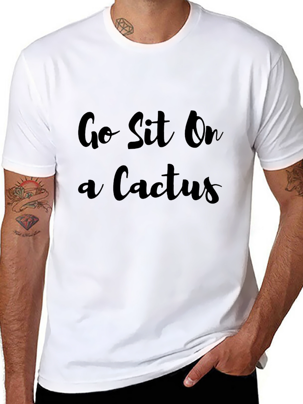 Go Sit On a Cactus T-Shirt Funny Novelty Tee