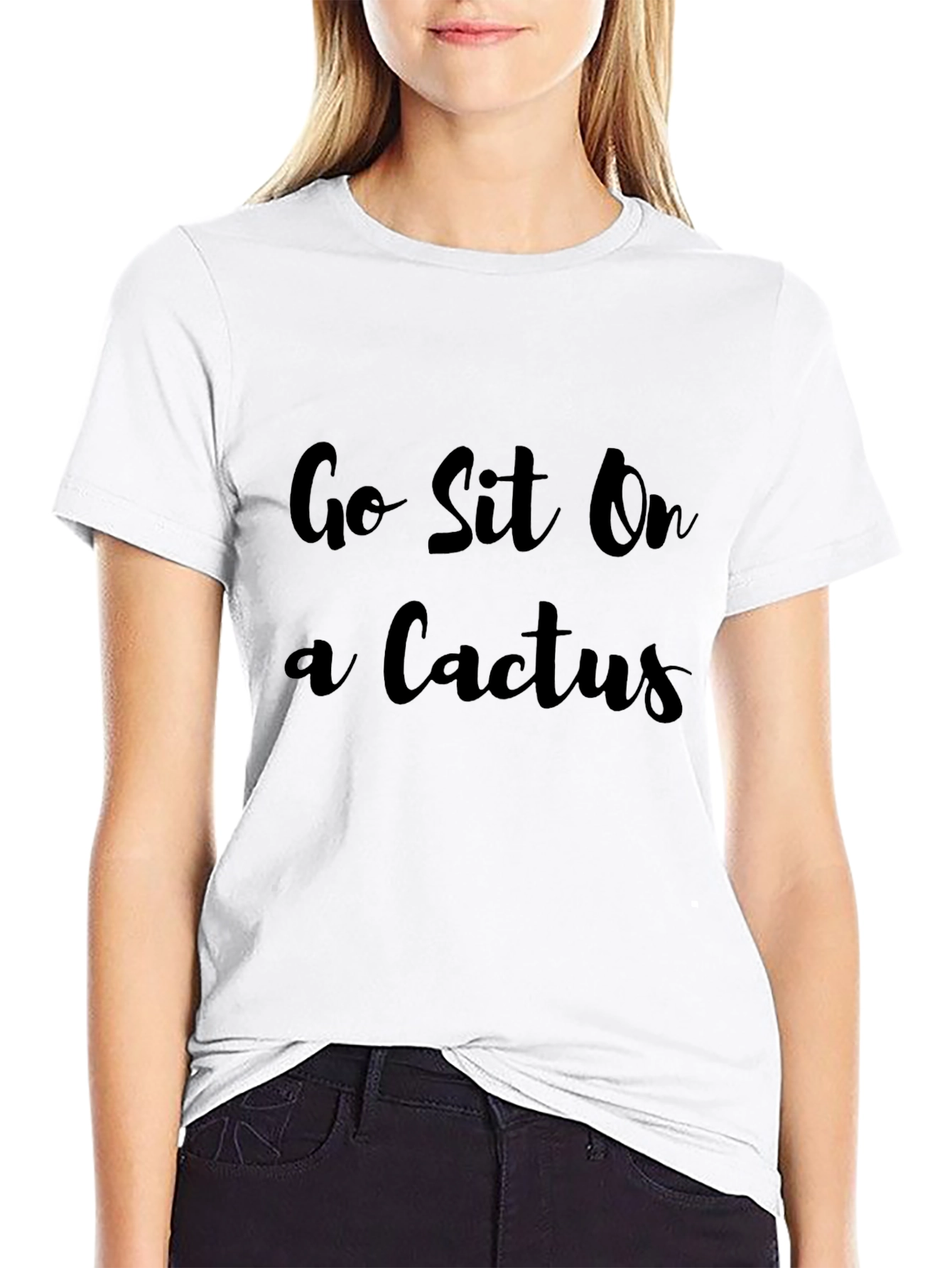 Go Sit On a Cactus T-Shirt Funny Novelty Tee