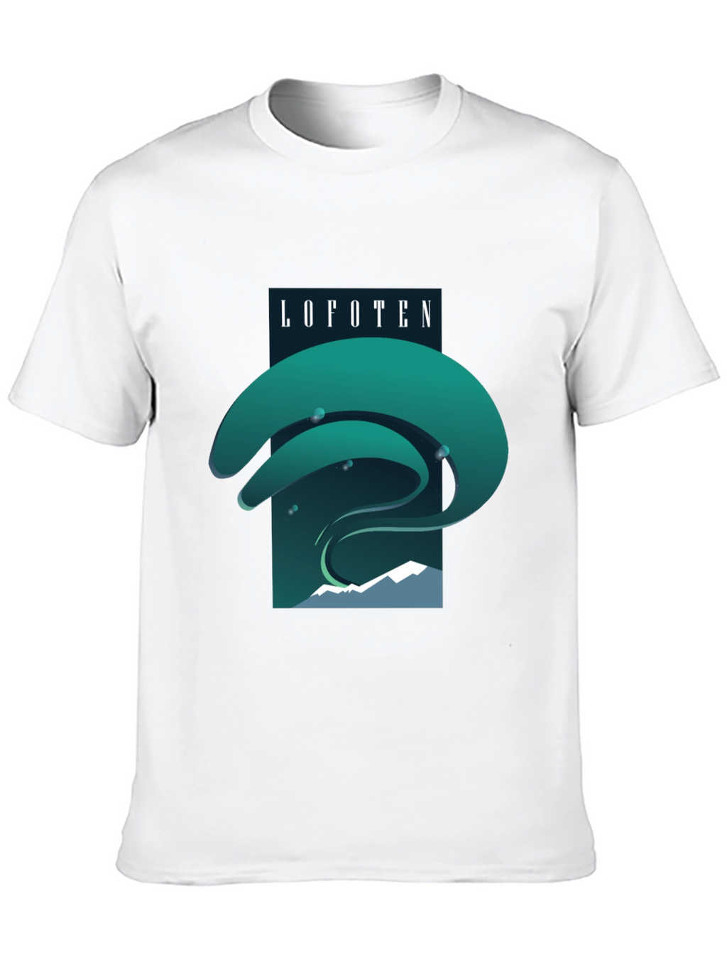 Lofoten Northern Lights Graphic Tee - Black