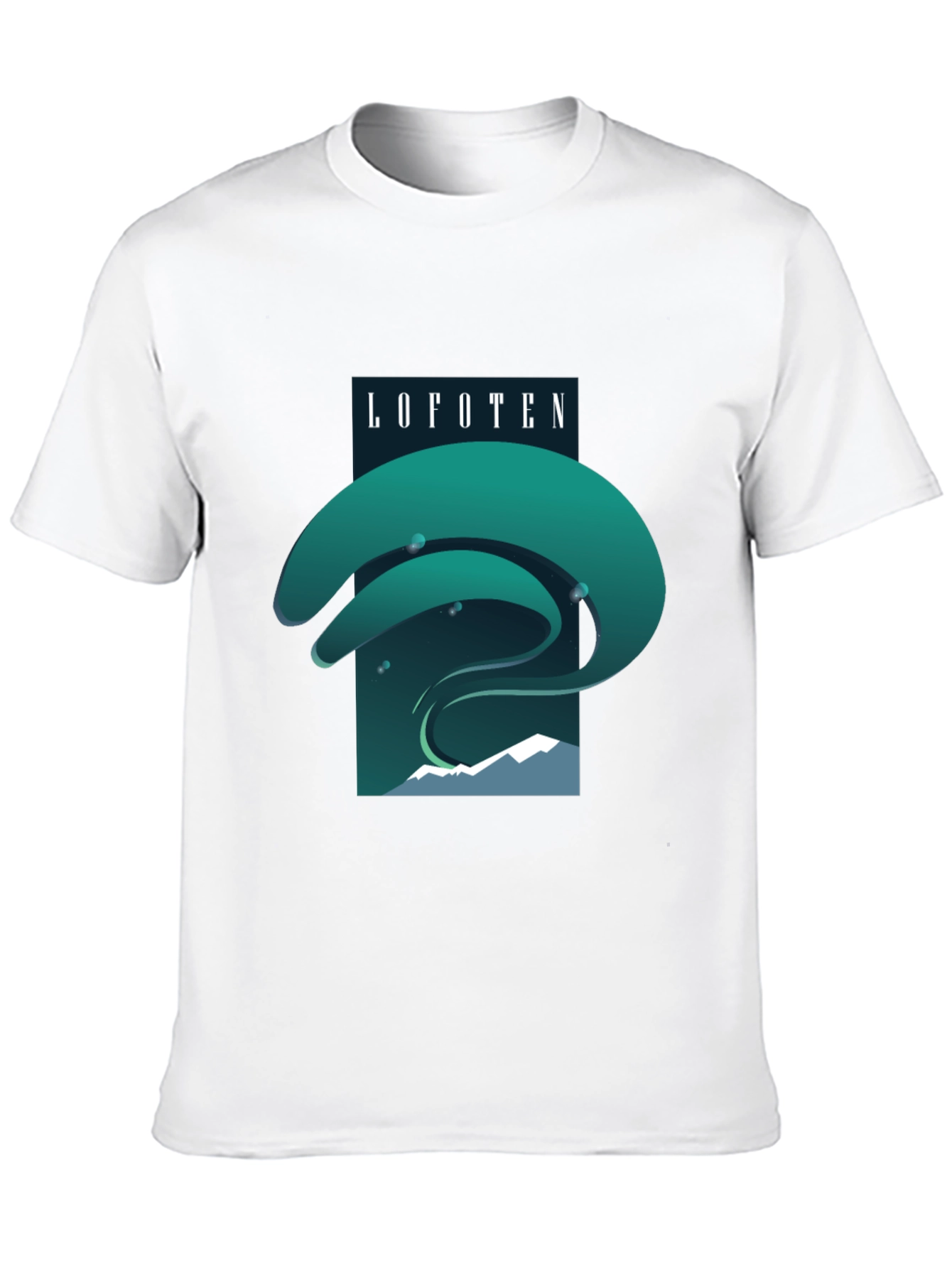 Lofoten Northern Lights Graphic Tee - Black