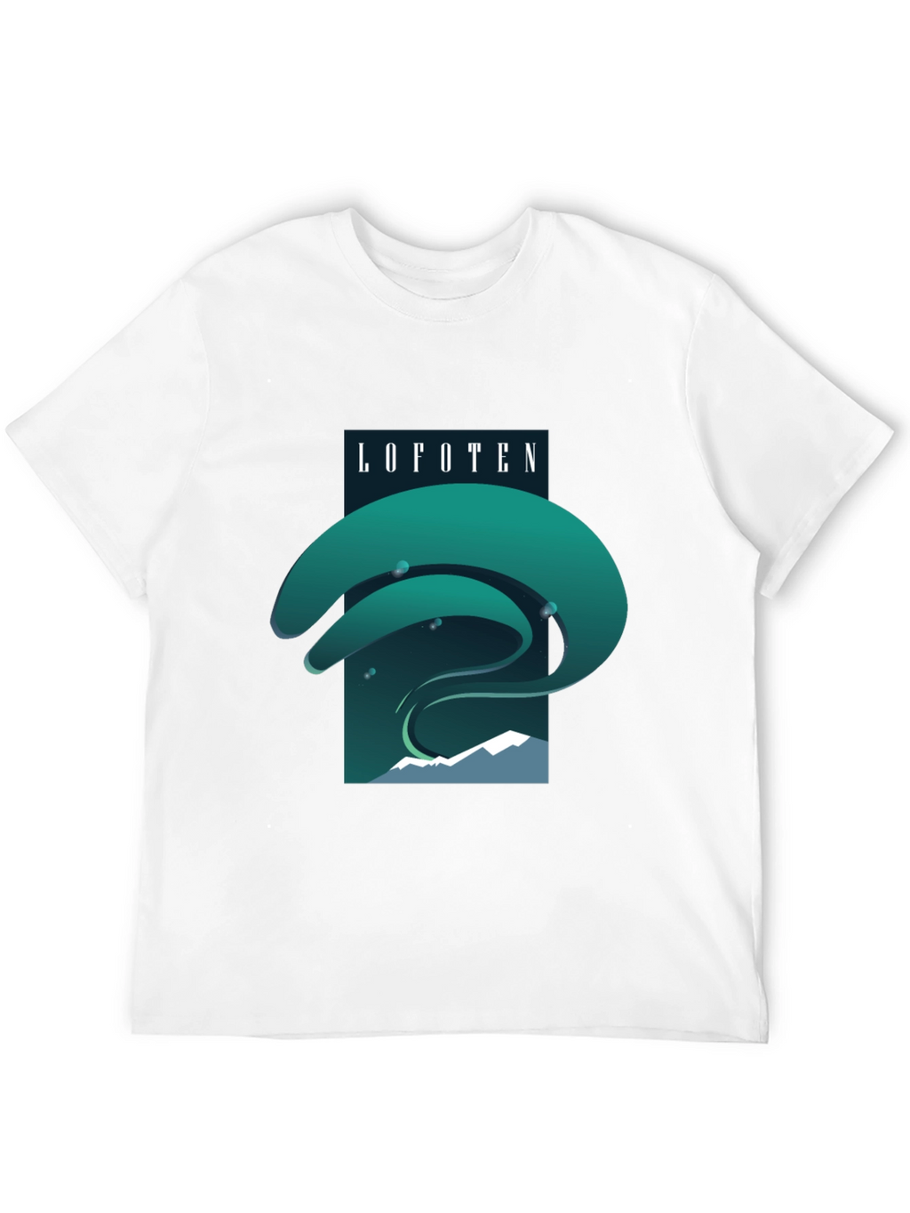 Lofoten Northern Lights Graphic Tee - Black