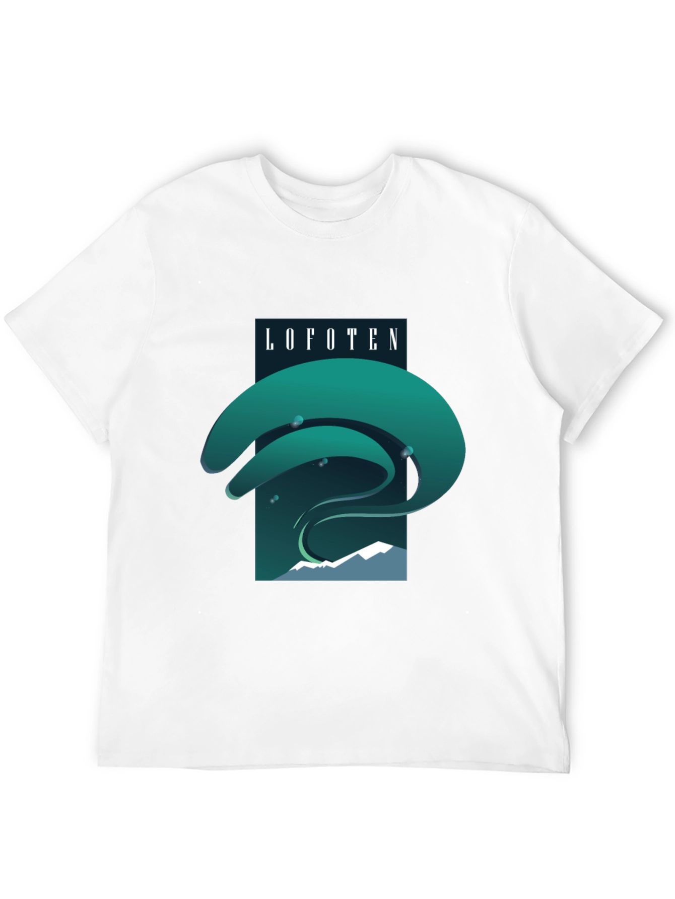 Lofoten Northern Lights Graphic Tee - Black