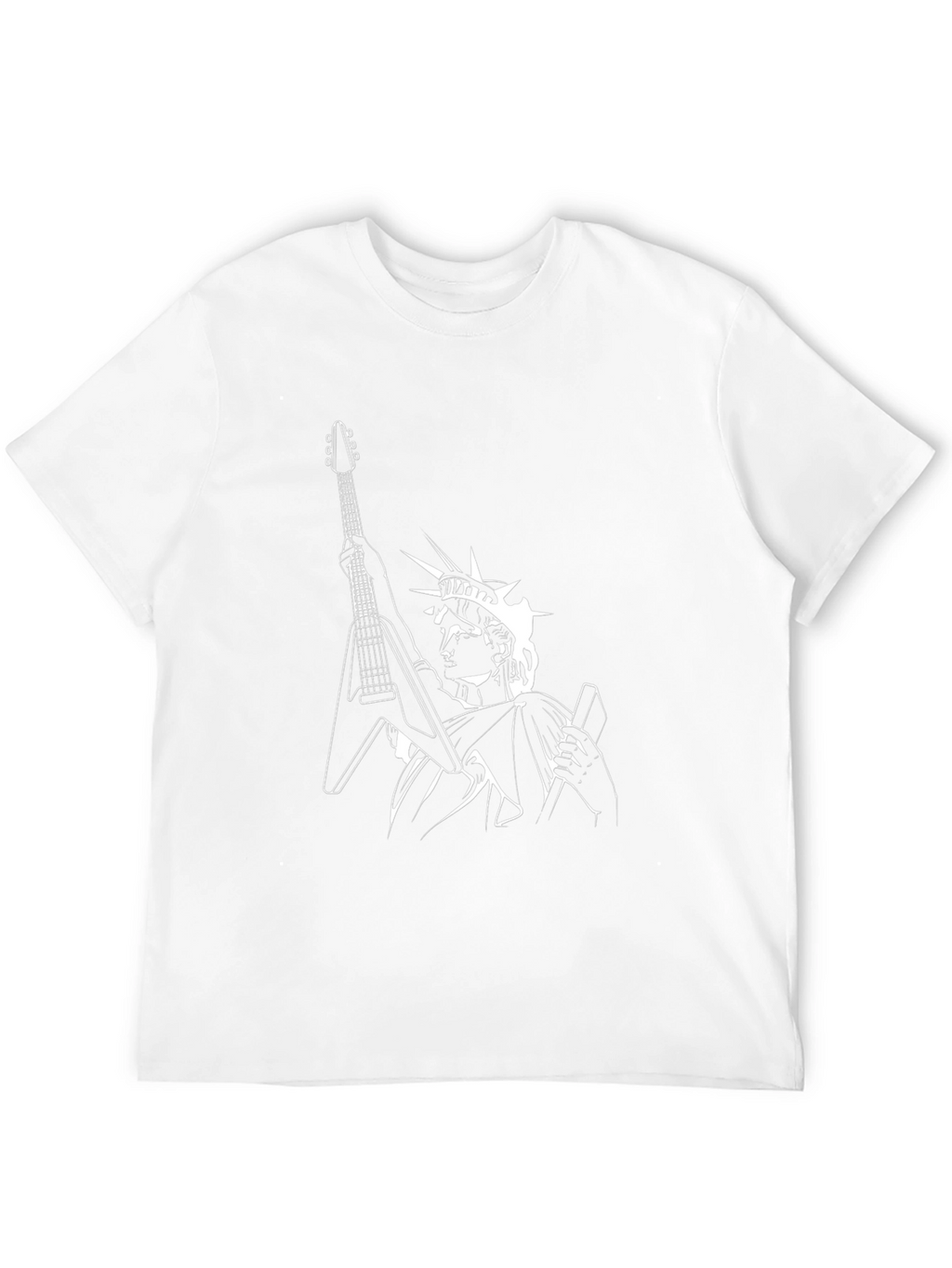 Statue of Liberty Guitar T-Shirt - Black