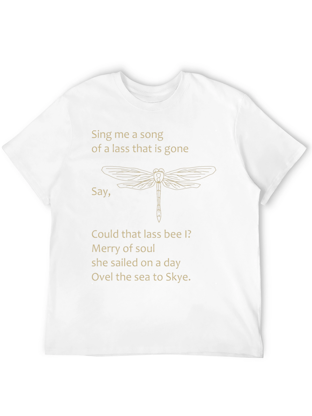 Dragonfly & Lyrics Graphic T-Shirt