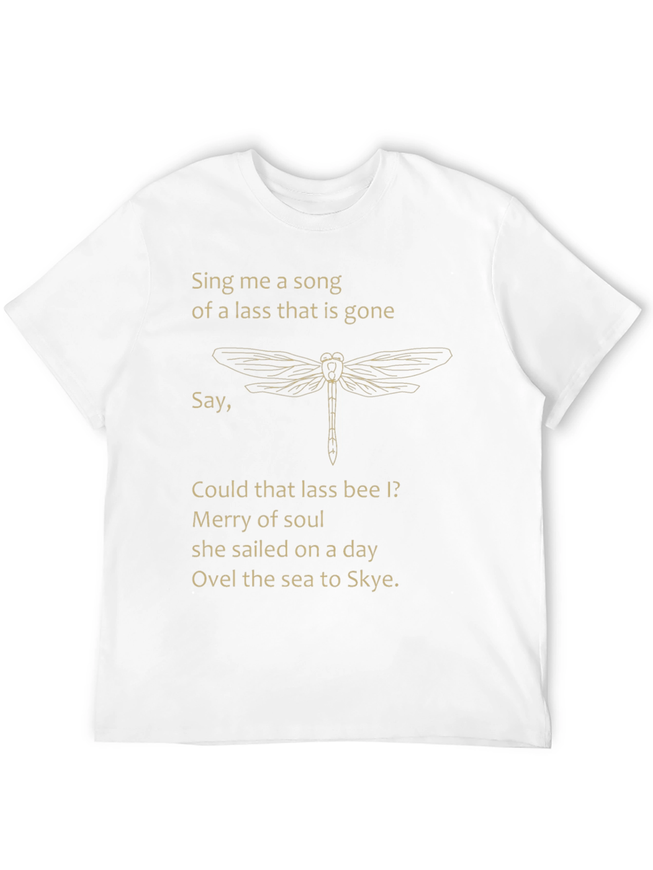 Dragonfly & Lyrics Graphic T-Shirt