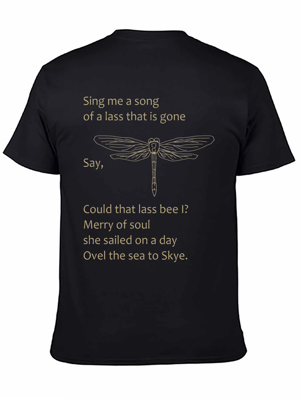 Dragonfly & Lyrics Graphic T-Shirt