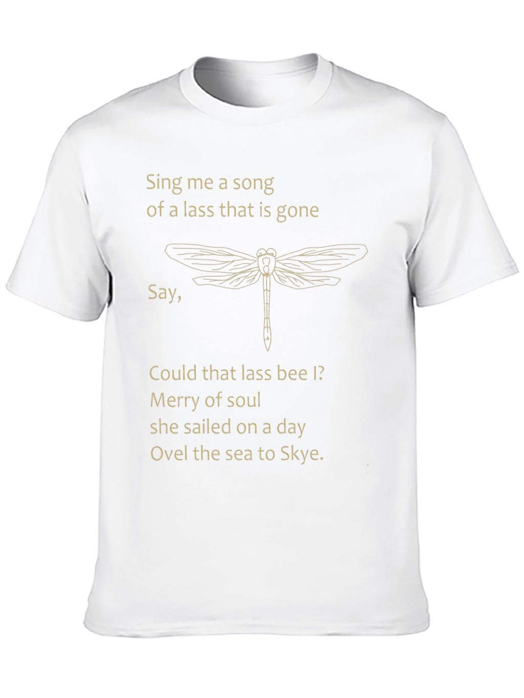 Dragonfly & Lyrics Graphic T-Shirt