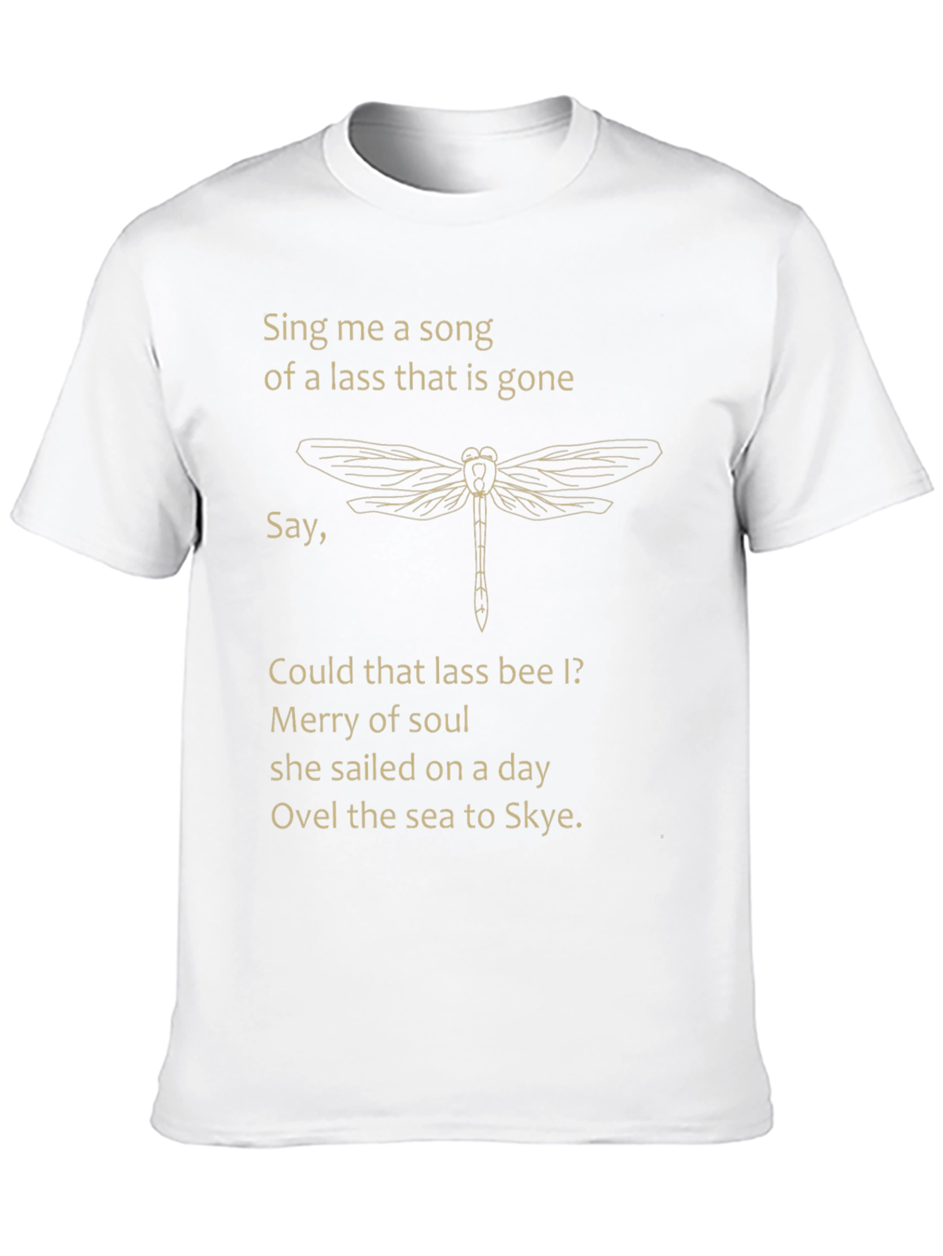 Dragonfly & Lyrics Graphic T-Shirt