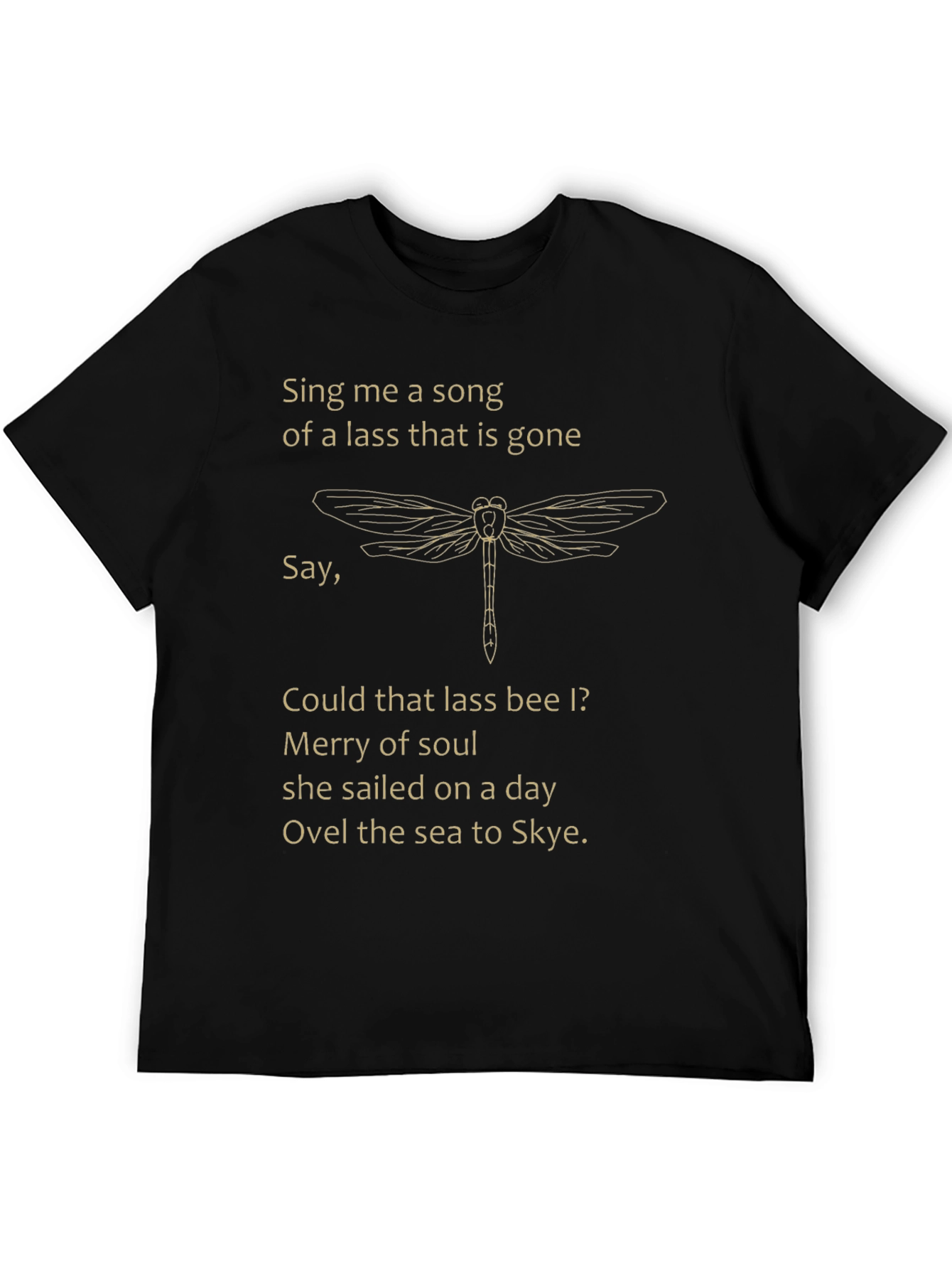 Dragonfly & Lyrics Graphic T-Shirt