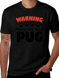 Protected By A Pug Graphic Tee