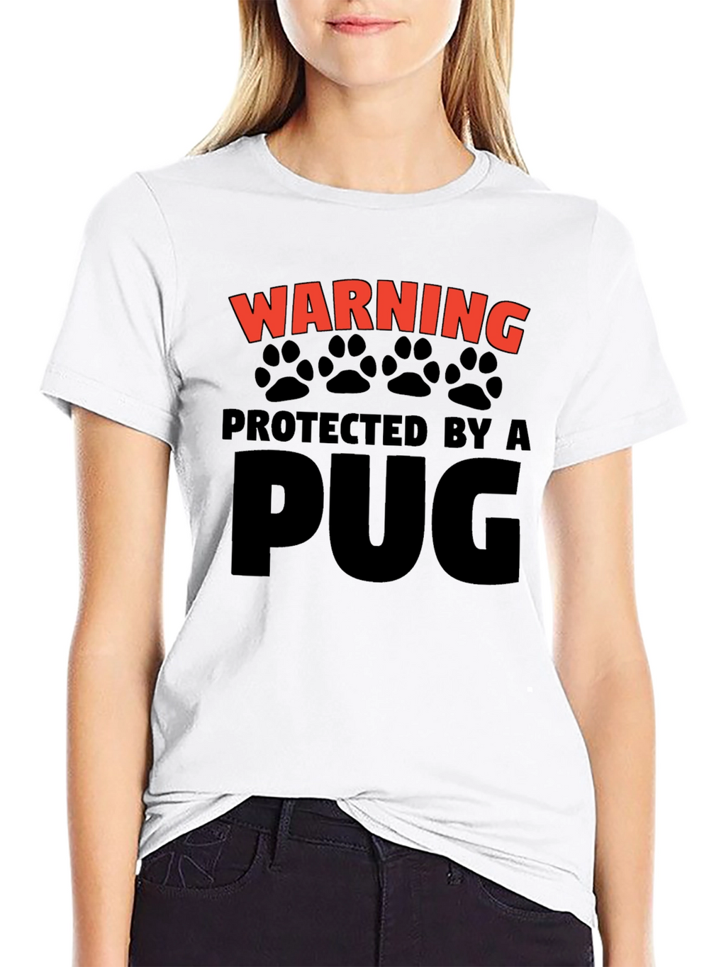 Protected By A Pug Graphic Tee