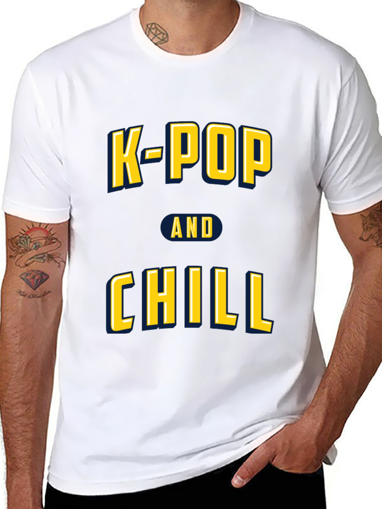 K-Pop and Chill Graphic Tee - Trendy Music Lover Shirt