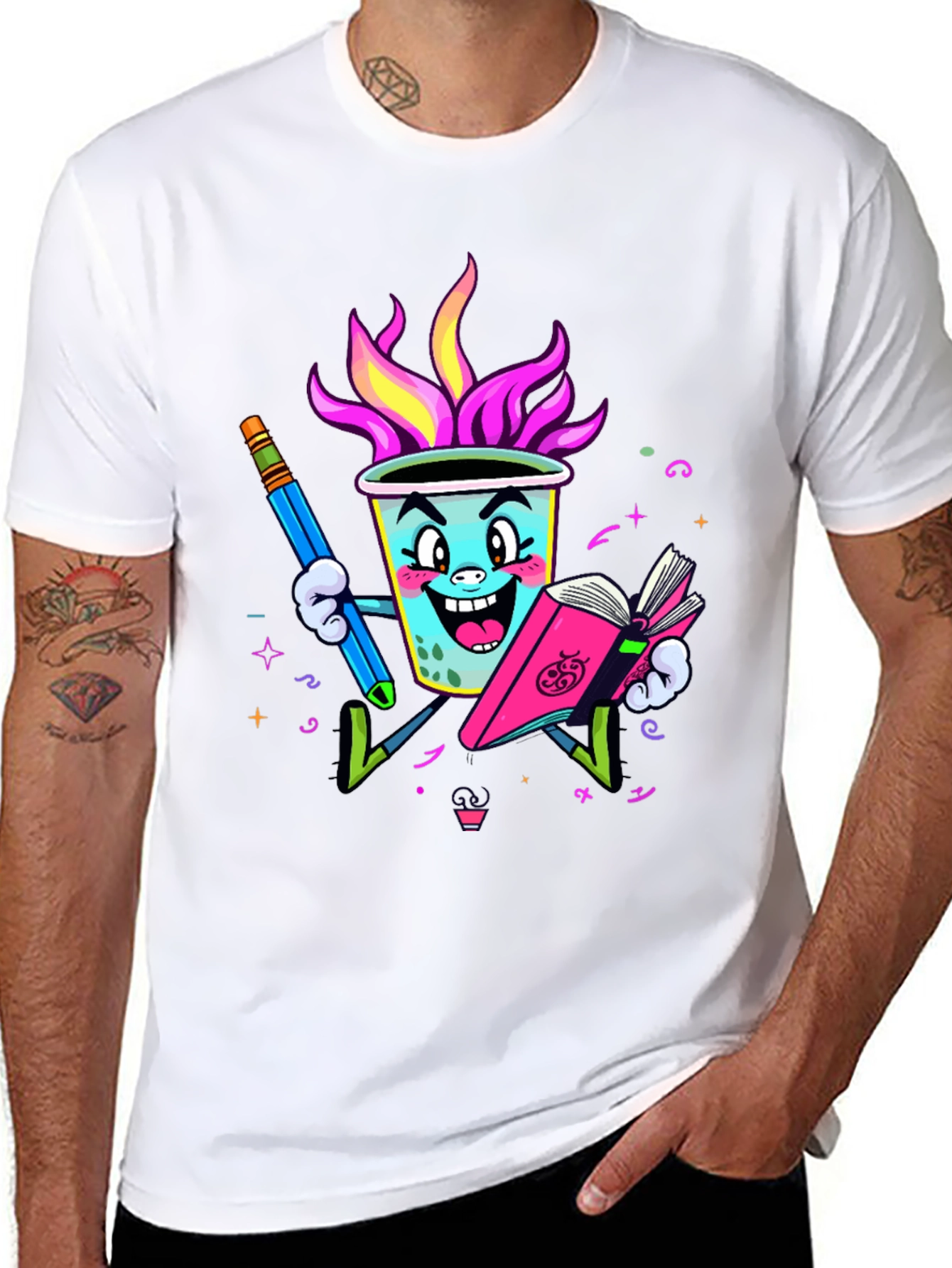 Fun Cartoon Drink T-Shirt