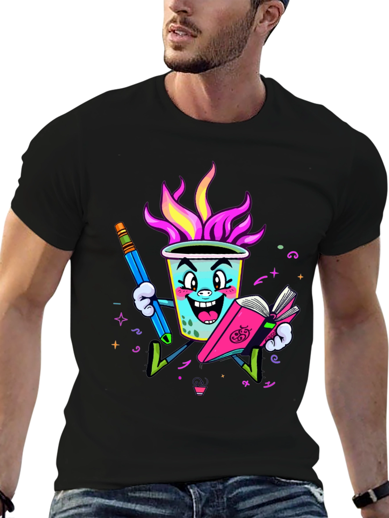 Fun Cartoon Drink T-Shirt