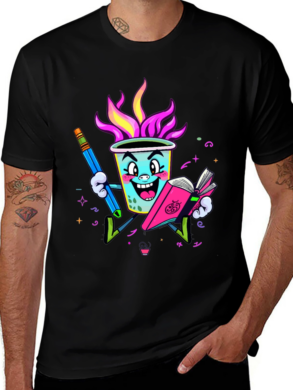 Fun Cartoon Drink T-Shirt