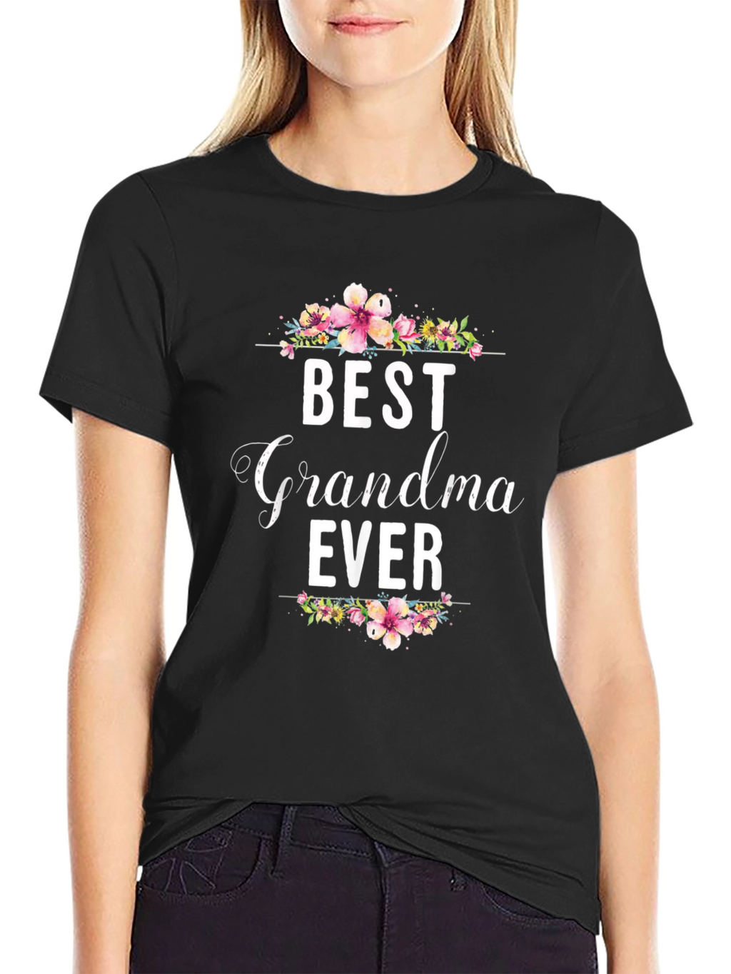 Best Grandma Ever Floral T-Shirt
