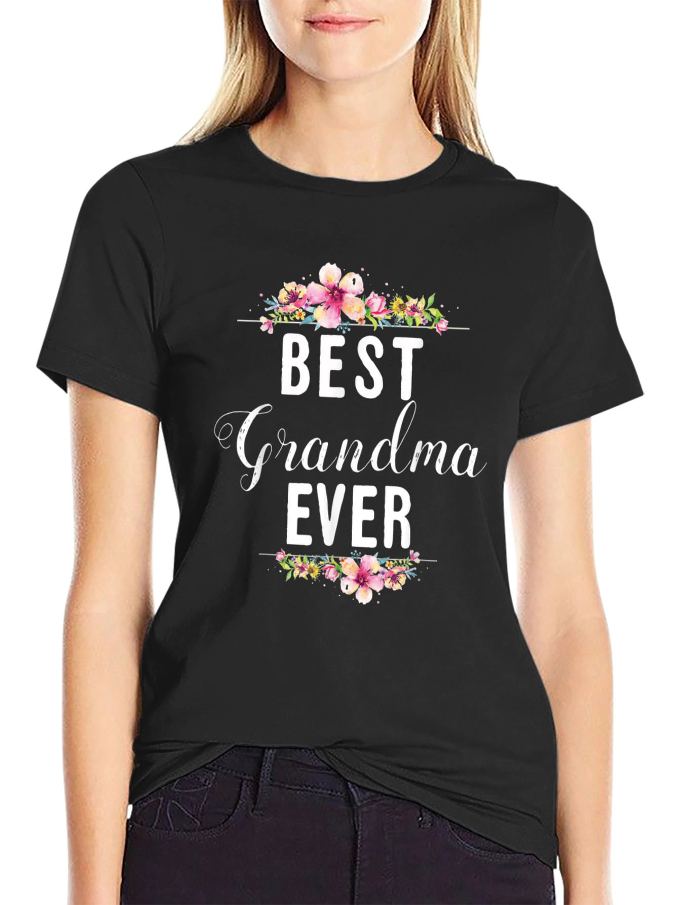 Best Grandma Ever Floral T-Shirt