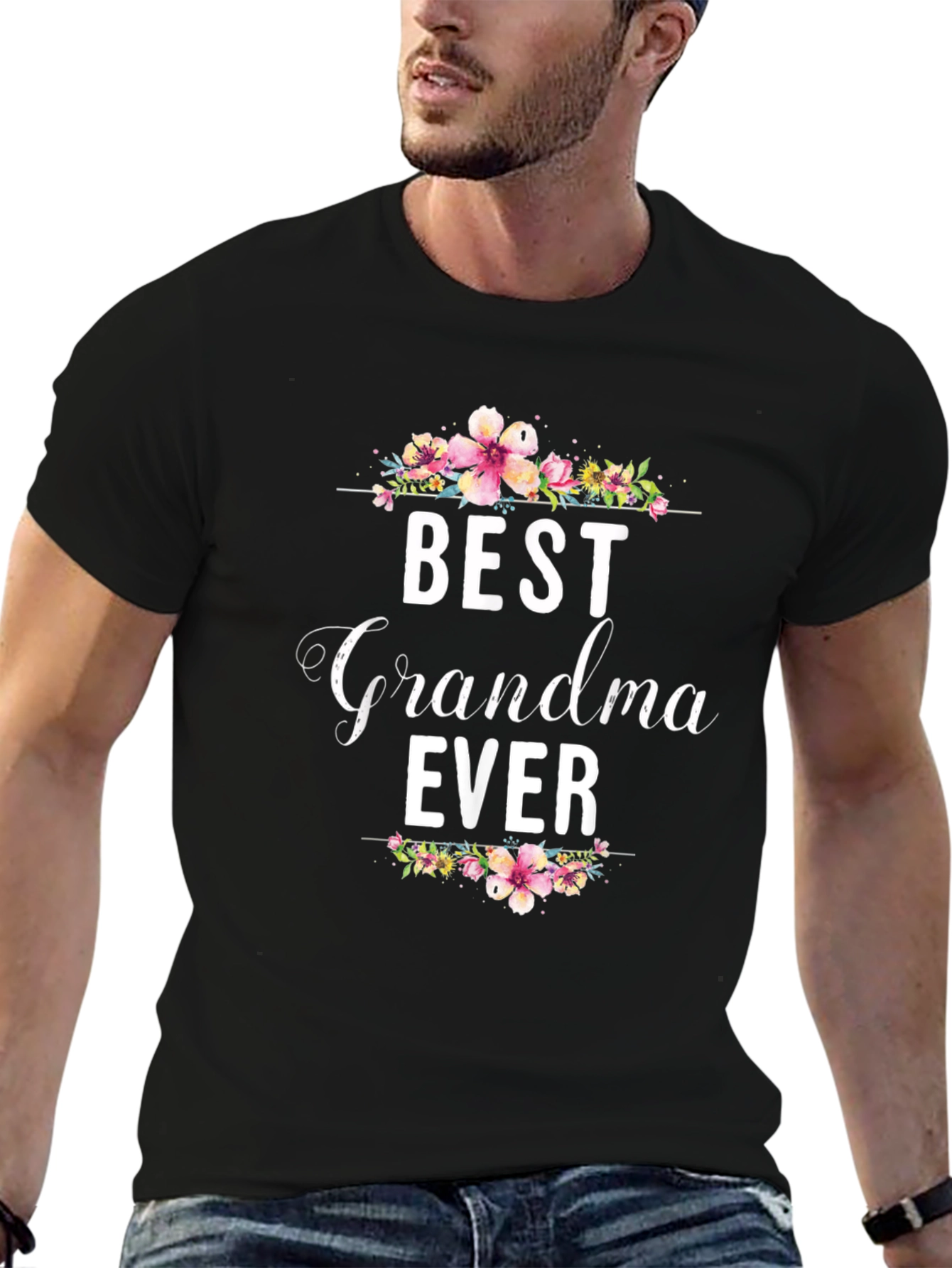 Best Grandma Ever Floral T-Shirt