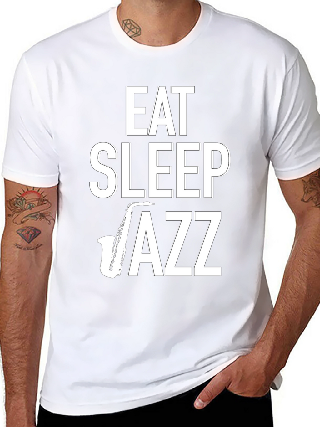 Eat Sleep Jazz T-Shirt - Music Lover Tee
