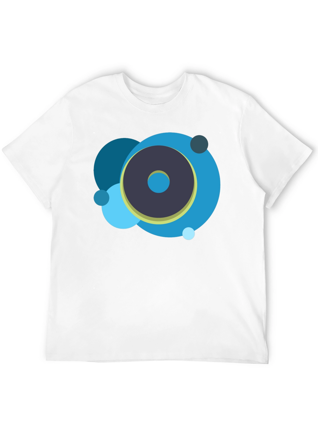 Abstract Circle Graphic Black T-Shirt