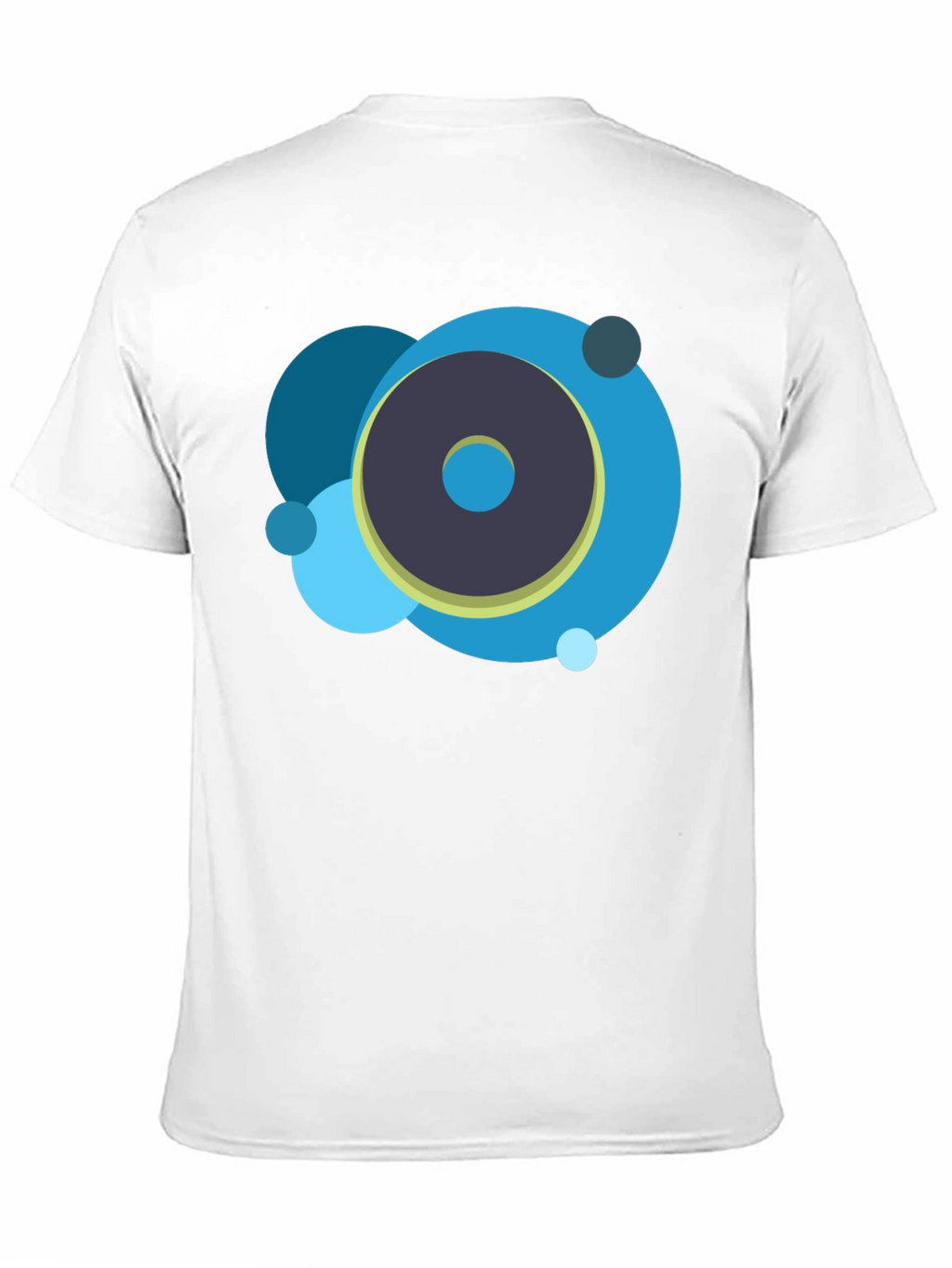 Abstract Circle Graphic Black T-Shirt