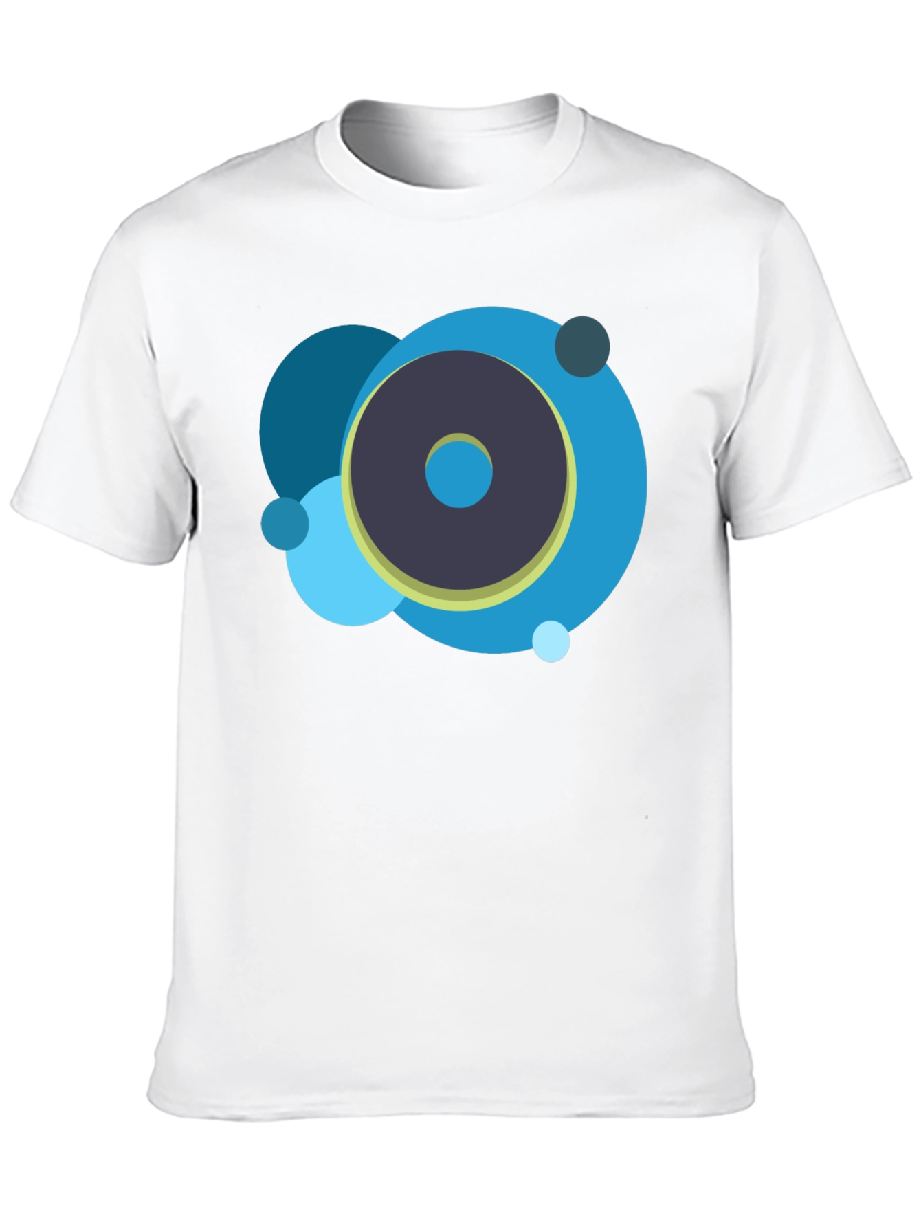 Abstract Circle Graphic Black T-Shirt